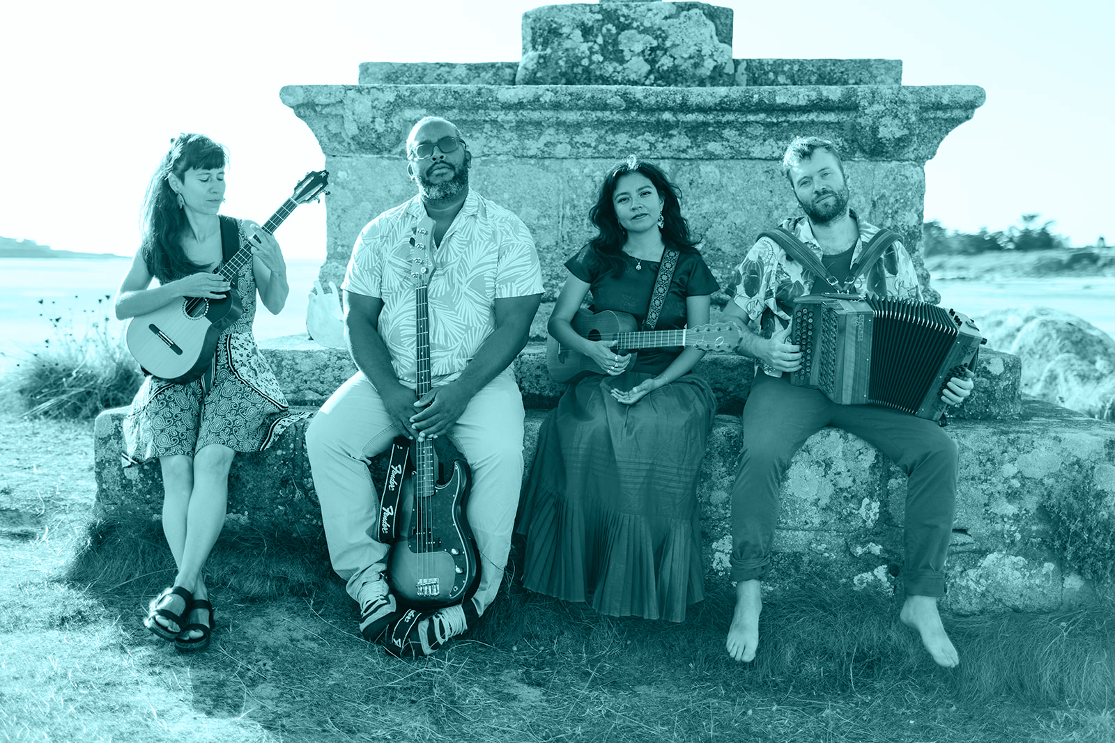 Visuel bleu du Quartet La Selva Canta